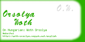 orsolya woth business card